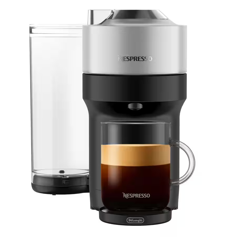 Nespresso Vertuo Pop+ Combination Espresso and Coffee Maker – Silver (/RT6-24…