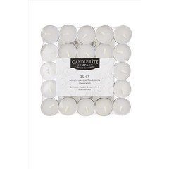 Candle-lite 4231595 White Tea Light Candle 7.68 L x 10.5 H in. (Pack of 6)