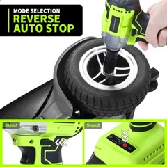 Impact Wrench Gun BRUSHLESS Cordless 20V Li-Ion 1/2” Driver 2200RPM 2 BATTERIES
