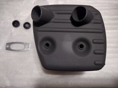 Dual port ( piped ) muffler for Husqvarna 3120XP. READ DESCRIPTION.