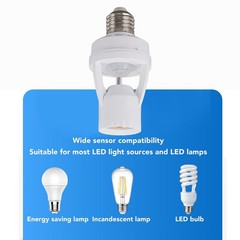 Infrared PIR Motion Sensor E27 LED Light Lamp Bulb Holder Socket Switch 110/220V