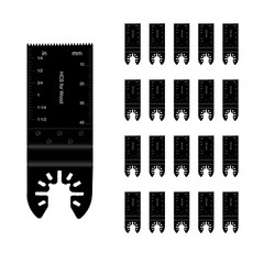 50pc Oscillating Saw Blades Multi Tool Wood Metal Cut Cutter Carbon Steel Blade