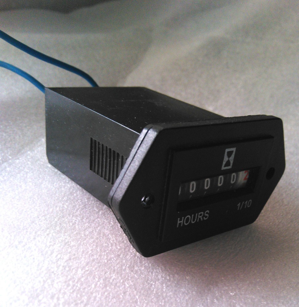 Hour Meter- Generator or any 120 Volts AC 60 hz with lead easy installing 120V
