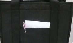 INSULATED REUSABLE GROCERY BAG – SOLID BLACK – Thermal Zipper Shopping Tote