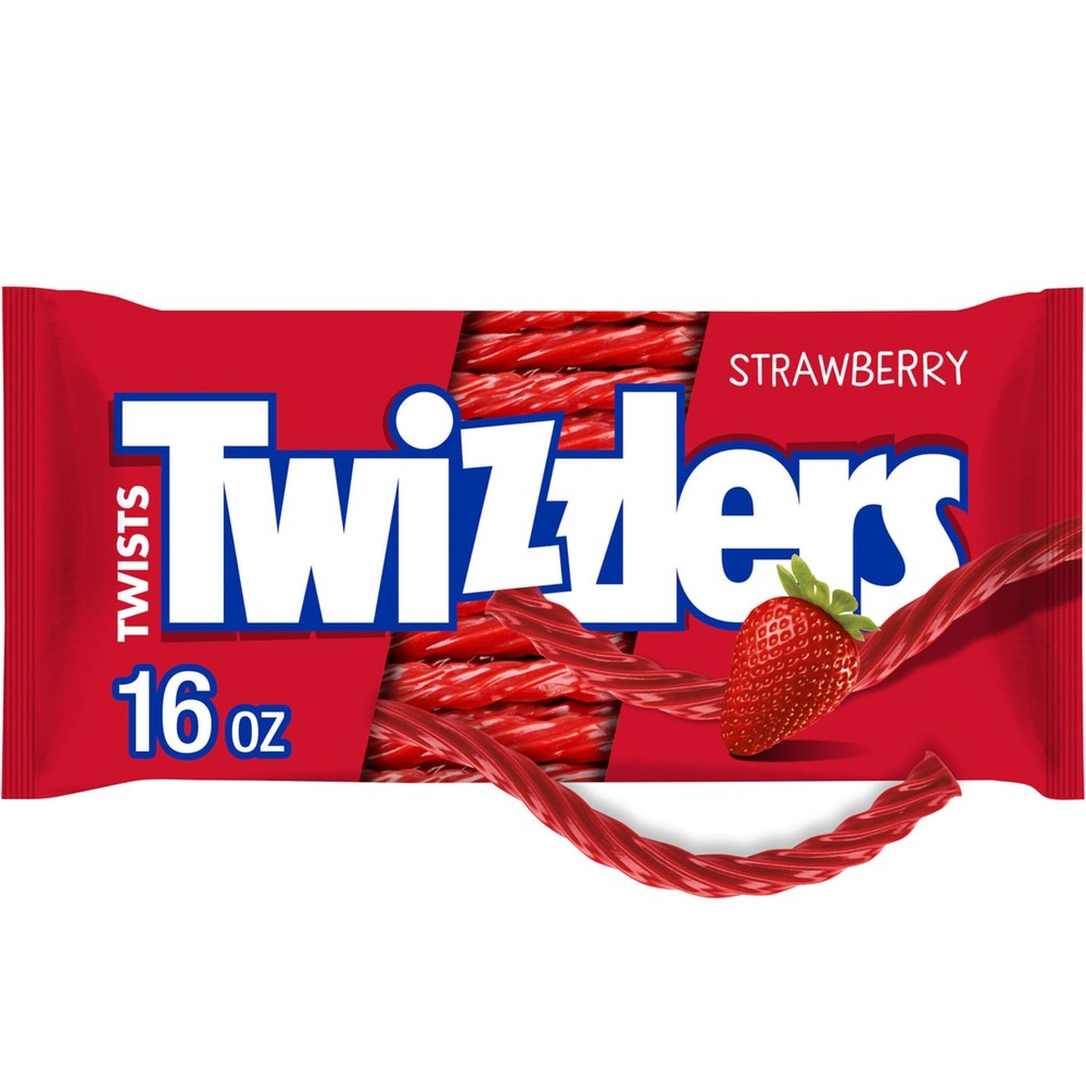 Twizzlers, Twists Strawberry Flavored Licorice 16 Ounce (Pack of 1), Red