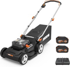Worx 40V 17” Cordless Push Lawn Mower (2 Batteries & Charger Included) WG745