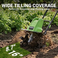 STEELITE 16″ Corded Electric Tiller 13.5 Amp Garden Cultivator Soil Prep