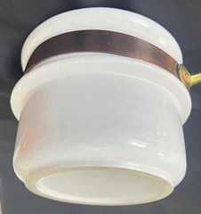 Vintage Copral Portugal Copper Double Boiler Sauce Pan Pot w/Lid Brass & Handles
