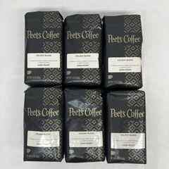 Peet’s Coffee Holiday Blend Ground Coffee Dark Roast 4.5lbs (12oz/6 Bag) BB06/26