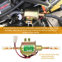 12V Universal 2.5-4PSI Gas Diesel Inline Low Pressure Electric Fuel Pump HEP-02A