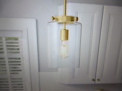 Hampton Bay Mullins 6.75 in 1-Light Honey Gold Mini Pendant Hanging Light