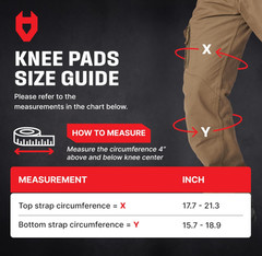 Work Knee Pads w/ Ankle Support, Gel Cushion, Anti-Slip Cap & Reinforced Straps