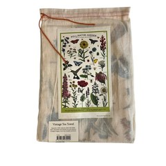 Cavallini & Co. Pollinator Garden Vintage Tea Towel 100% Natural Cotton NEW!!!