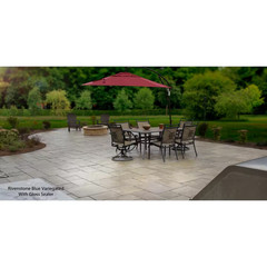 Patio-On-A-Pallet 12In. X 24In. and 24In. X 24In. Concrete Gray Variegated Baske
