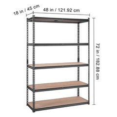 VEVOR Storage Shelving Unit Garage Storage Rack 5-Tier Adjustable 2000 lbs Load