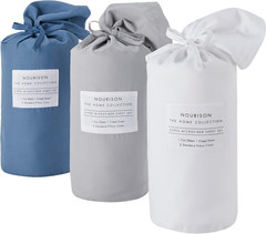 Home Dreamscape Solid Blue Queen 4-Piece Bedding Sheet Set