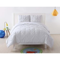 Twin XL Anytime Pleated Comforter Set White – My World