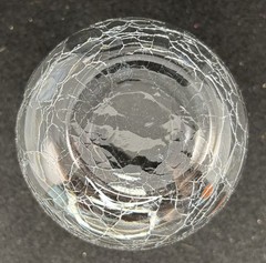 Pier 1 Crackled Stemless Wine Glasses 4.4in Discontinued Set of 2