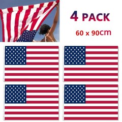 4Pack 2×3 Ft American Flag w/ Grommets-United States Flag-US Flag-USA America.