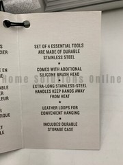 Williams Sonoma BBQ Grill Tool Set Of 4 Stainless Steel Utensils #9790B