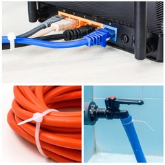 1000pcs 3″ 11 Lbs Cable Zip Ties Self-Locking Small Nylon 1/8″ Black
