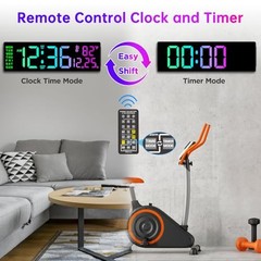 14.2″ Large Display Digital Wall Clock with Date Day of Week 14.2” Multicolor