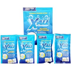 X-ALL Foaming Toilet Cleaner, Self-Activating Powder, 1 Pack(4 Treatments)