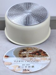 CAROTE 2QT Nonstick SAUCE PAN for use w/ DETACHABLE HANDLE, White Granite, NEW!
