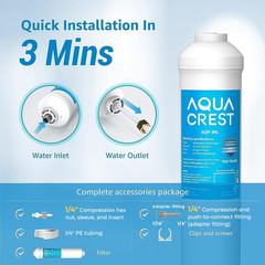 5 Years Inline Water Filter for Ice Maker with 1/4-Inch Direct Conne