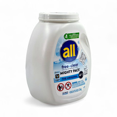 All Free Clear Mighty Pacs The Original 4 in 1 Laundry Detergent – 120 Pacs