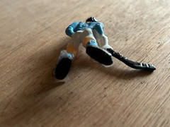 Hockey Player Toy Figurine Cake Topper Lot Mini Figure Unbranded Vtg 6 pc Set