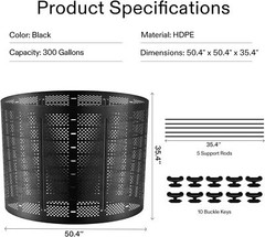 VIVOSUN 300gal Garden Compost Bin Reusable Outdoor Backyard Expandable HDEP
