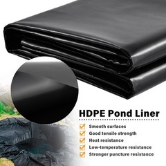 40x40ft Waterproof HDPE Pond Liner Pond Liners Fish Liner Gardens Landscaping US