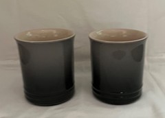 Le Creuset Flint Gray Ombre Choix Stoneware Coffee Mugs Set of 2 – 400mi~ 14 oz
