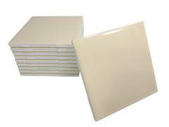 French Vanilla Yellow Ceramic Tile 4.25 in Shower Backsplash Classic Color 141