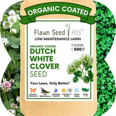 Dutch White Clover Seed, Organic Coated, Eco-Friendly, Low Maintenance