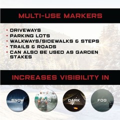Driveway Markers Reflective and Non Reflective 5/16″ or 1/4″ Blue or Orange