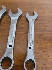 Craftsman VV STUBBY Short SAE 12-Point Combination Wrench Set of 5 Made in USA
