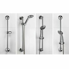 HotelSpa® Insta-Mount Stainless Steel Height / Angle Adjustable Shower Slide Bar