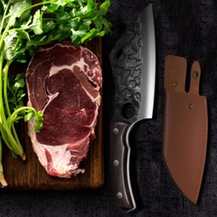 Forged Boning Butcher Knife 5CR15 Steel Serbian Outdoor Camping Cooking Knife