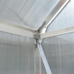 4.2/6.2/10.2ft Greenhouse Walk-in Green House Kit w/ Vent & Rain Gutter Backyard