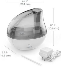 Pure Enrichment Mistaire Silver Ultrasonic Cool Mist Humidifier, 1.5L Tank