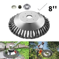 8” Steel Wire Wheel Brush Cutter Weed Eater Trimmer Head with Adapter Kit