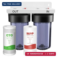 SimPure Whole House Water Filter System, 2 Stages Clear Home Water Pre-Filtratio