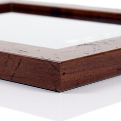 Craig Frames 1.25″ Flat Distressed Rustic Brown Picture Frame