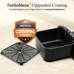 Cosori 9-In-1 Turboblaze Air Fryer 6 Qt, Premium Ceramic Coating, 90°–450°F, Pre