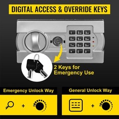 Uimoso Digital Depository Safe Drop Safe Carbon Steel 2 Keys Safe with Drop Slot