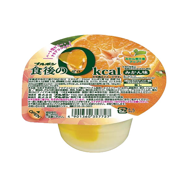 Japan Jelly Bourbon After Meal 0kcal Jelly Mikan Flavor 138g × 12 cups