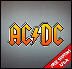 ACDC Vinyl Wall logo Decal Sticker Heavy Metal Rock Band Various Sizes