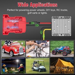 18V to 12V 20A 240W Step Down Converter Compatible with Milwaukee 18V Battery